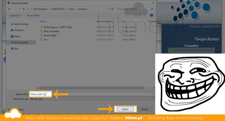 p mysql jak zrobic kopia bazy dysk