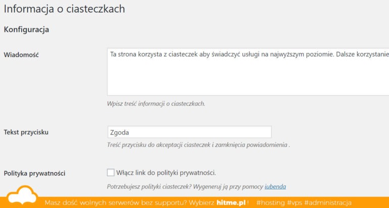 klauzula informacyjna RODO wordpress