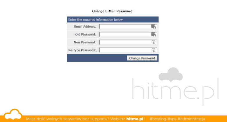 zmiana hasła do skrzynki directadmin