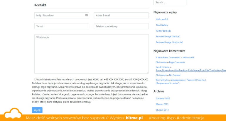 formularz contact form 7 Wersja Bootstrap