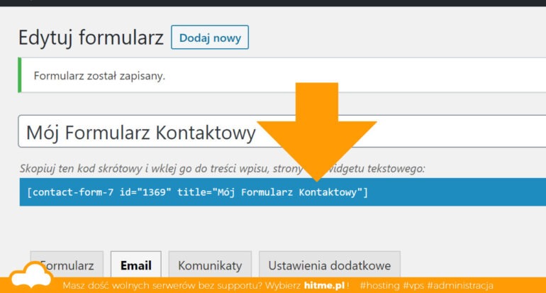 shortcode cf7 formularz rodo