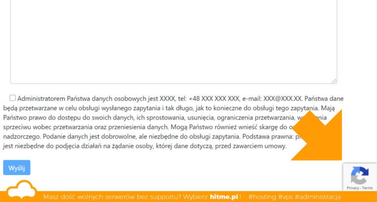 Odznaka reCaptcha cf7