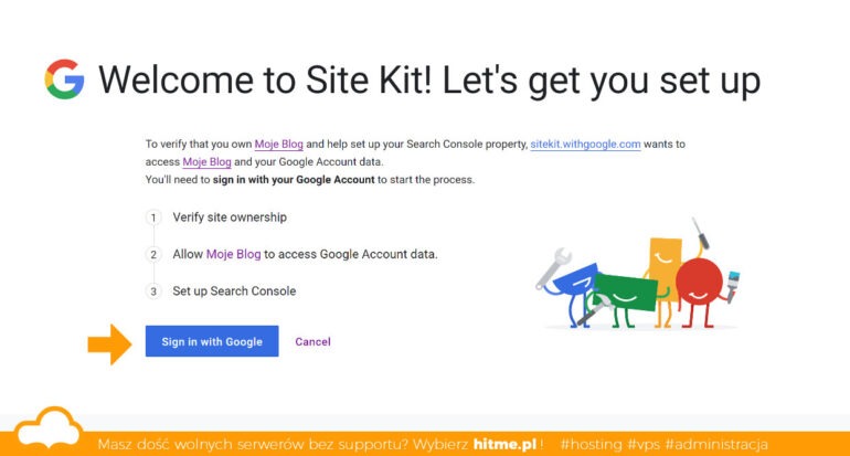 google sitekit konfiguracja