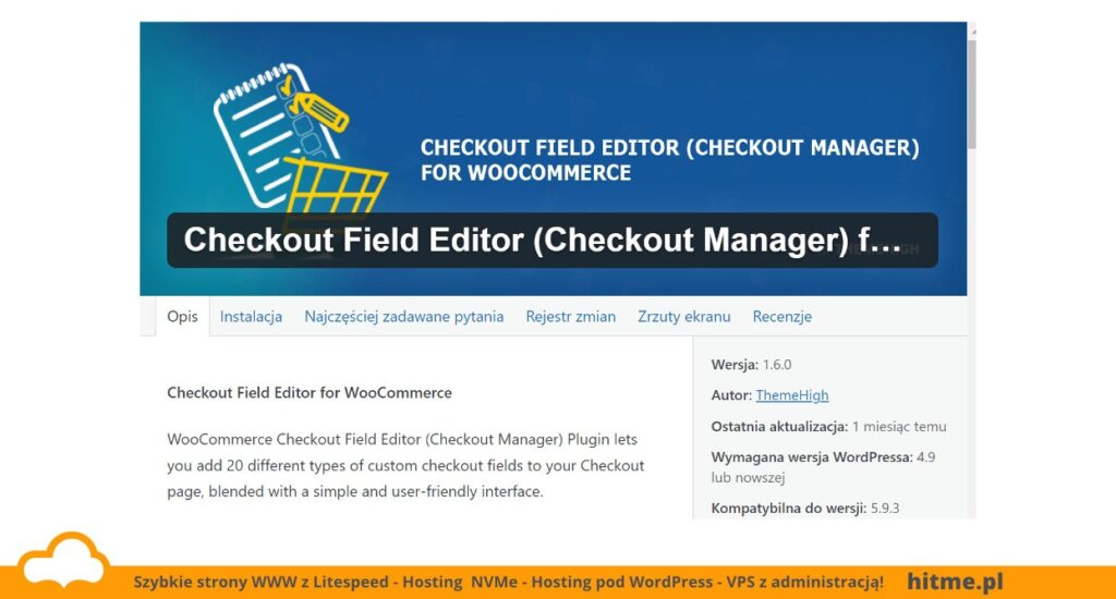Checkout Field Editor