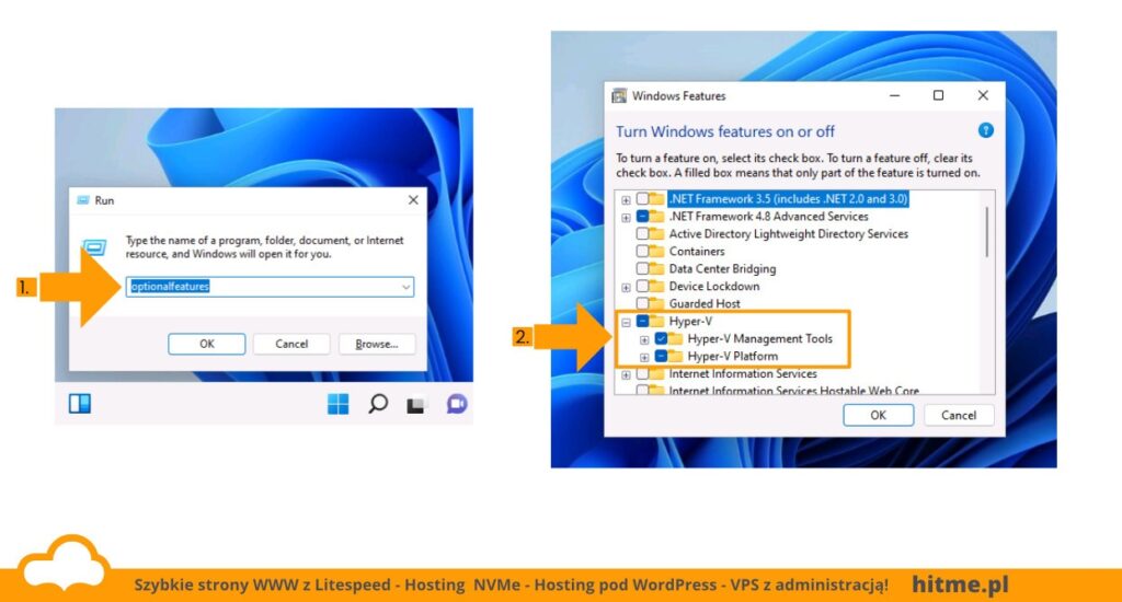 Windows 11. Aktywacja funkcji Hyper-VM.