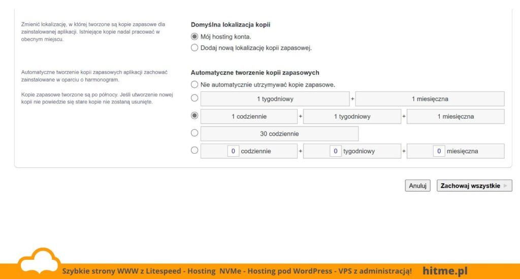 installatron automatyczna kopia zapasowa wordpress
