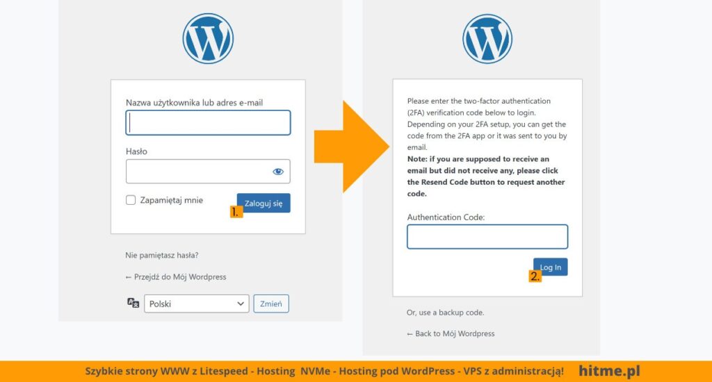 logowanie 2FA wordpress TOTP