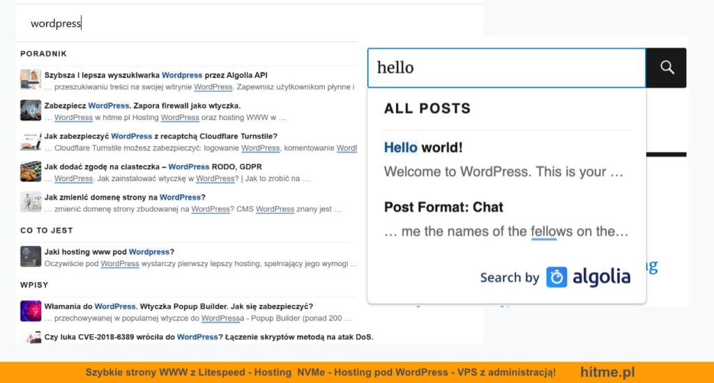 algolia search wordpress