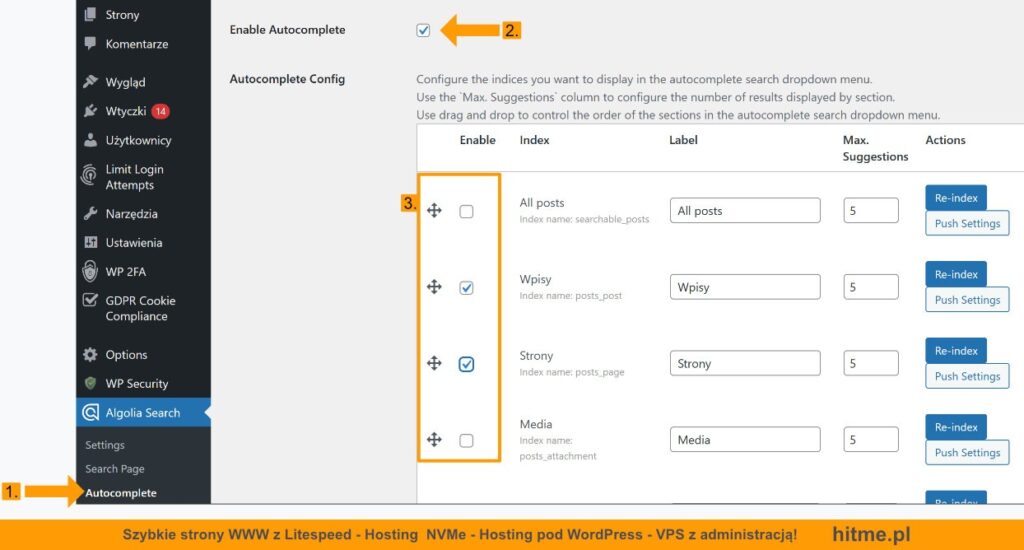 Algolia wordpress autocomplete