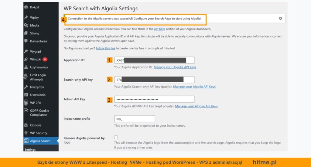 algolia wp keys api