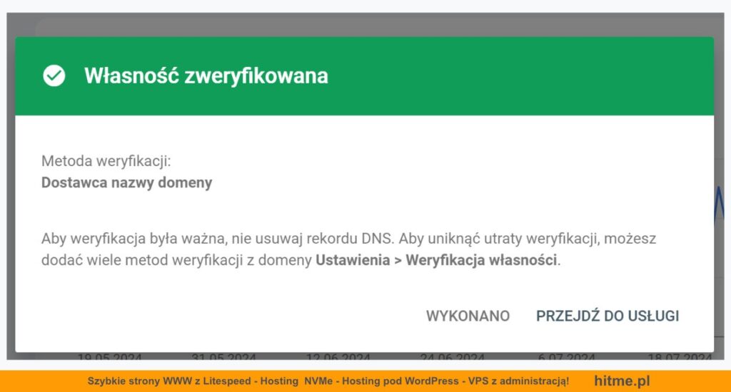 własność domeny zweryfikowana