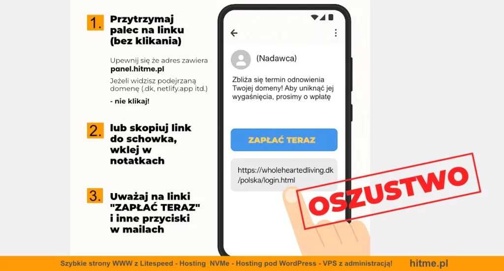 kampania phisingowa 2025 05 hitme link smartfon