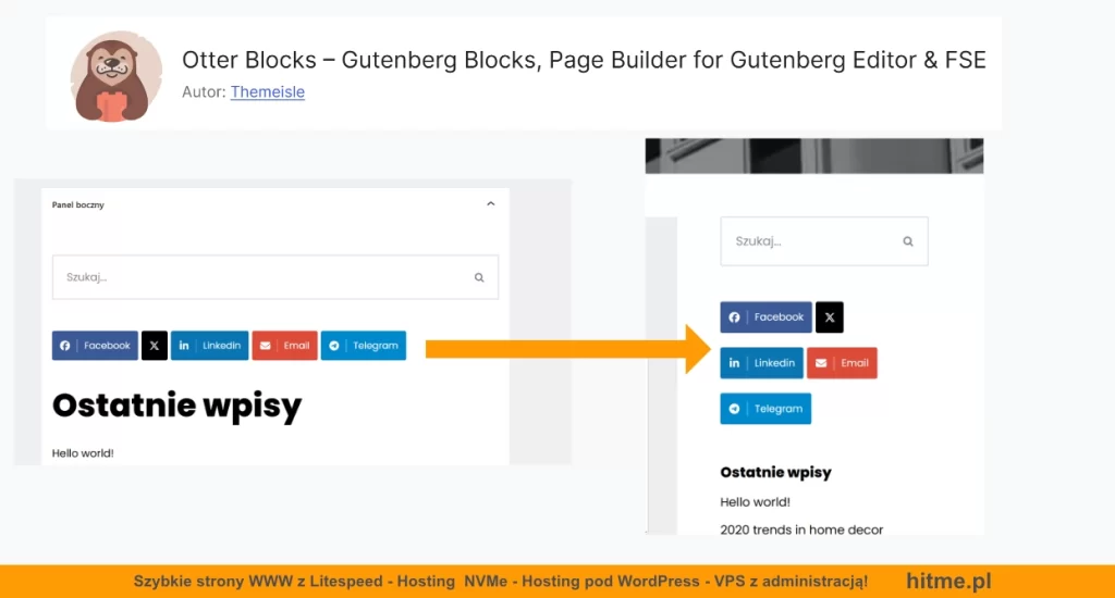 wordpress social icons pasek boczny