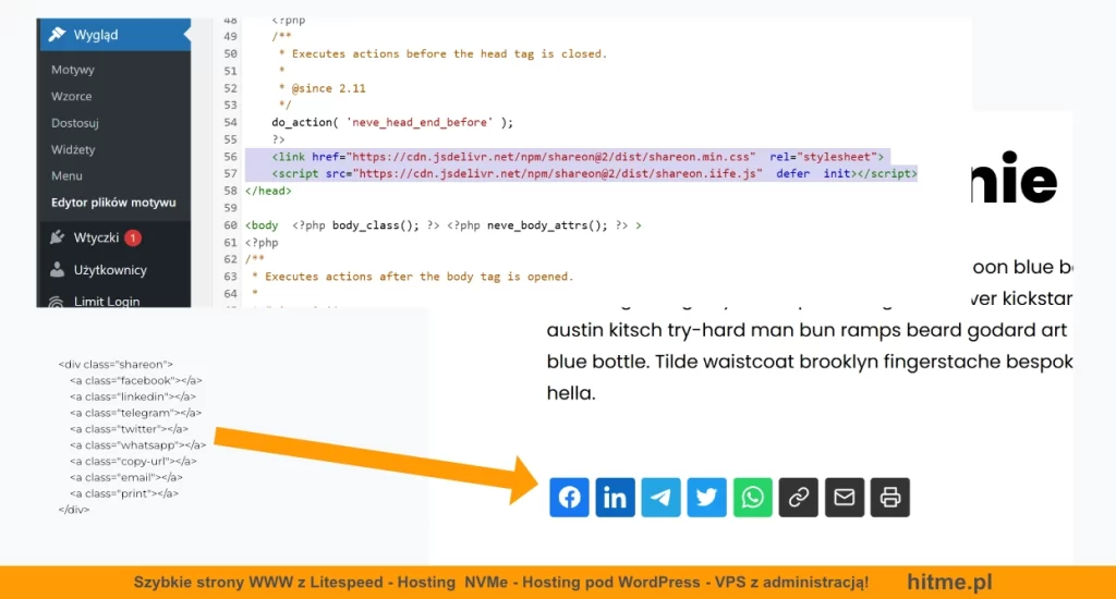 wordpress social icons shareon