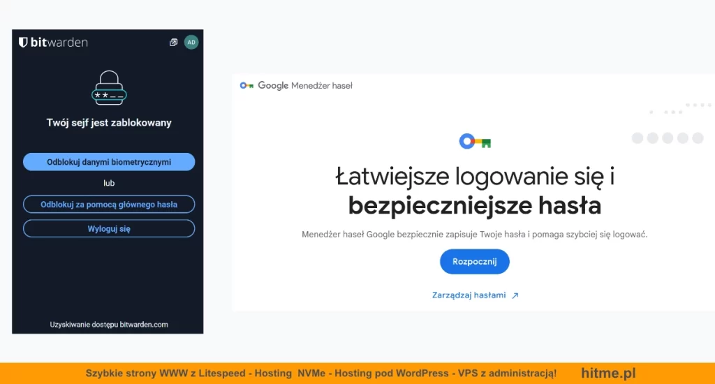 menadżer haseł google bitwarden