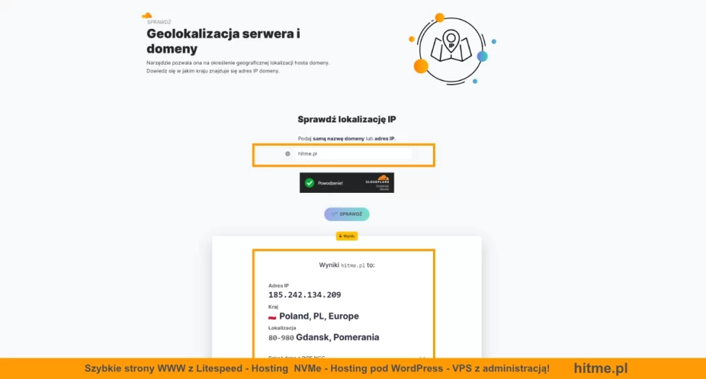geolokalizacja ip serwera