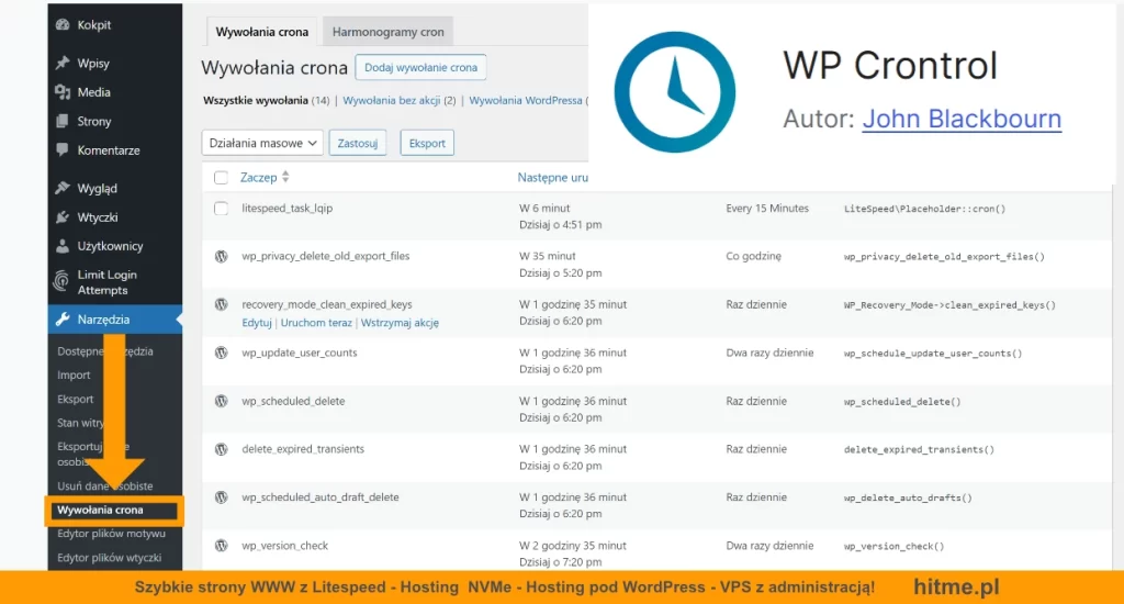 wp crontrol wtyczka cron