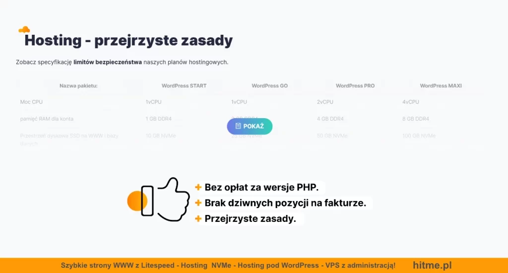 hosting pod wordpress limity