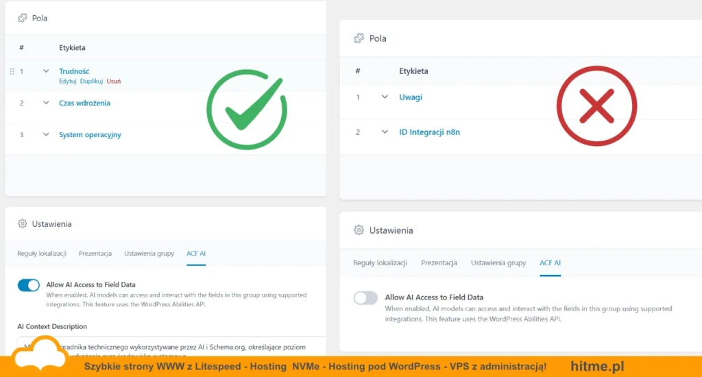 wordpress acf ai blokada