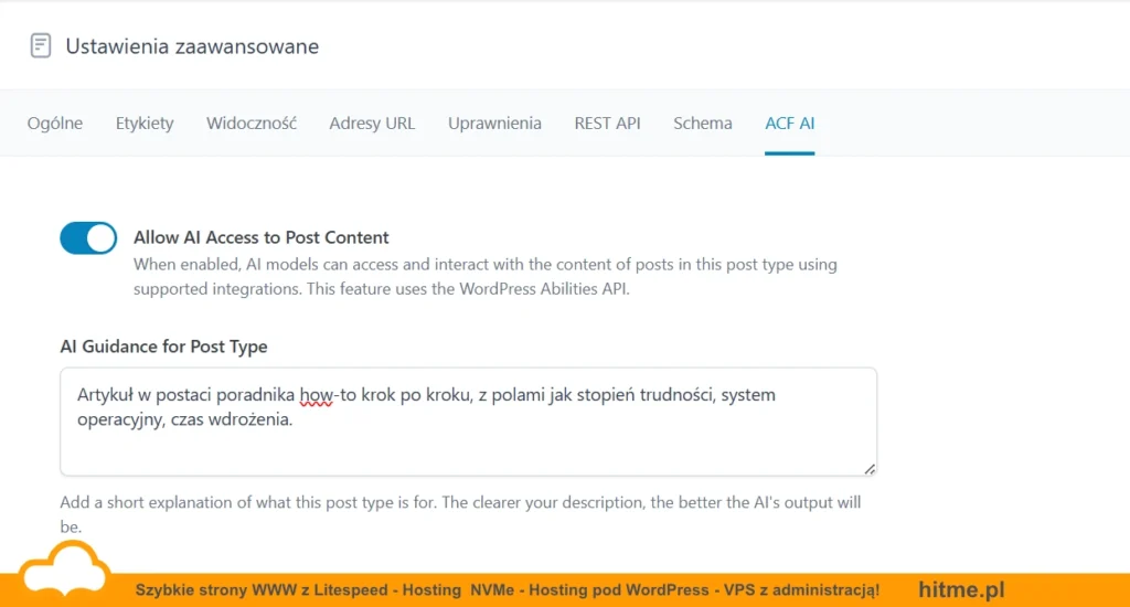 wordpress acf ai przyklad